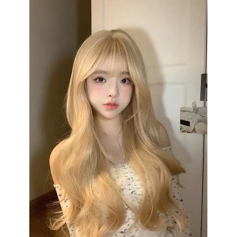 Ashely loira sintética resistente ao calor peruca longa ondulada 24 polegadas feita de fibra adequada para uso diário natural realista peruca