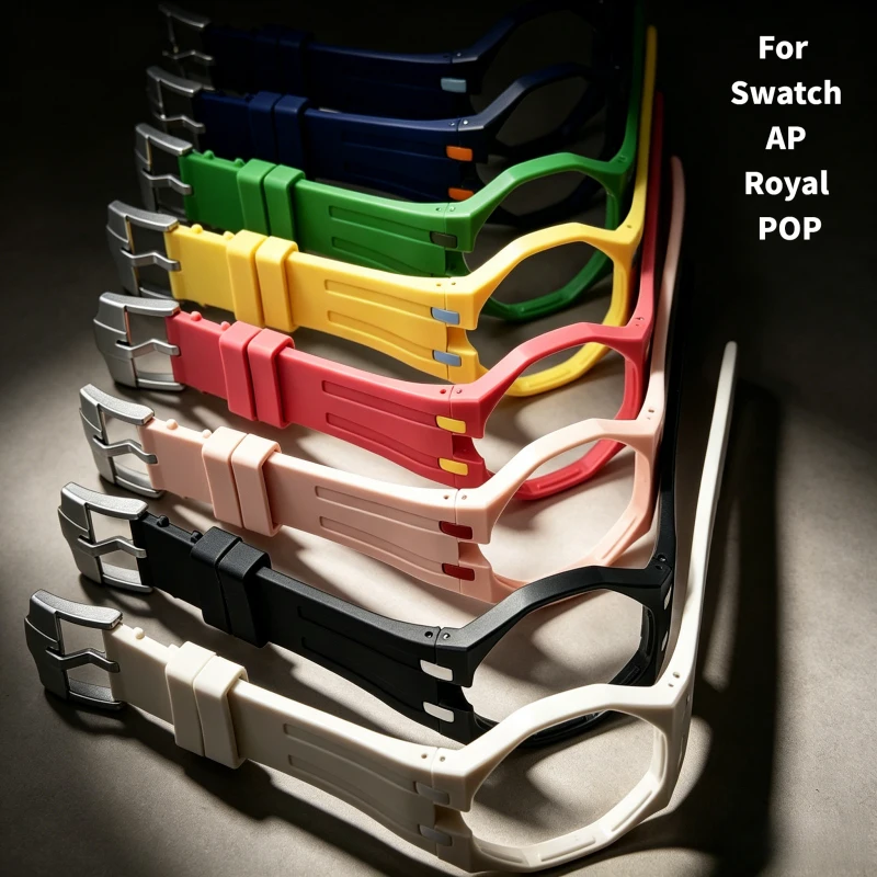 For Swatch AP Royal POP Pocket Watch to Wrist Watch Conversion kit Adapter Mod All-in-One PC Case Soft Silicone Watch Strap