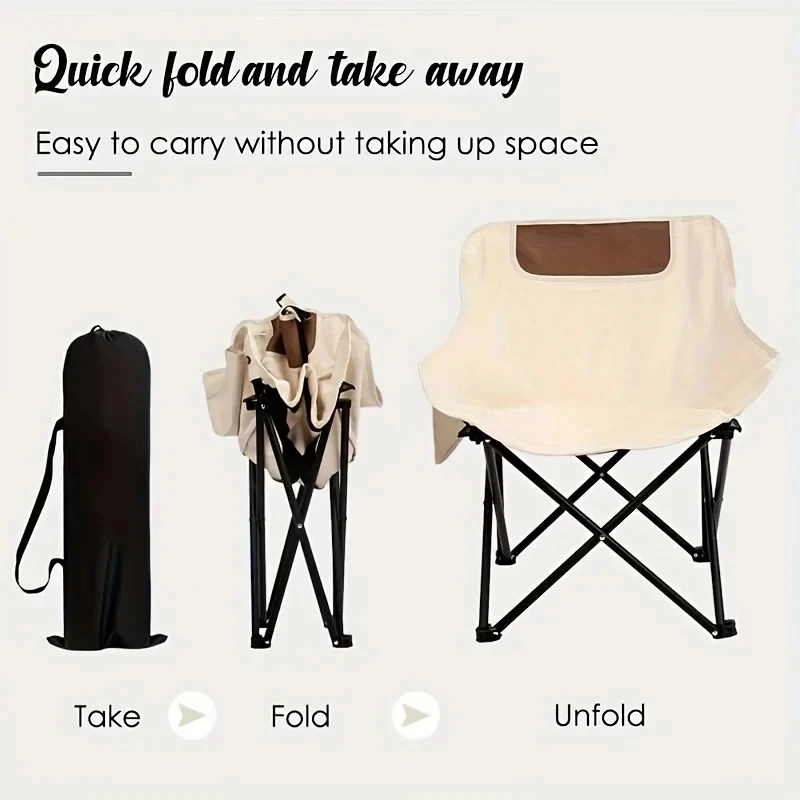 Compact Foldable Ultra Light Camping Portable Chair Soft Comfort Outdoor Seat For Fishing Hiking Picnic Travel Beach Trip - view 3
