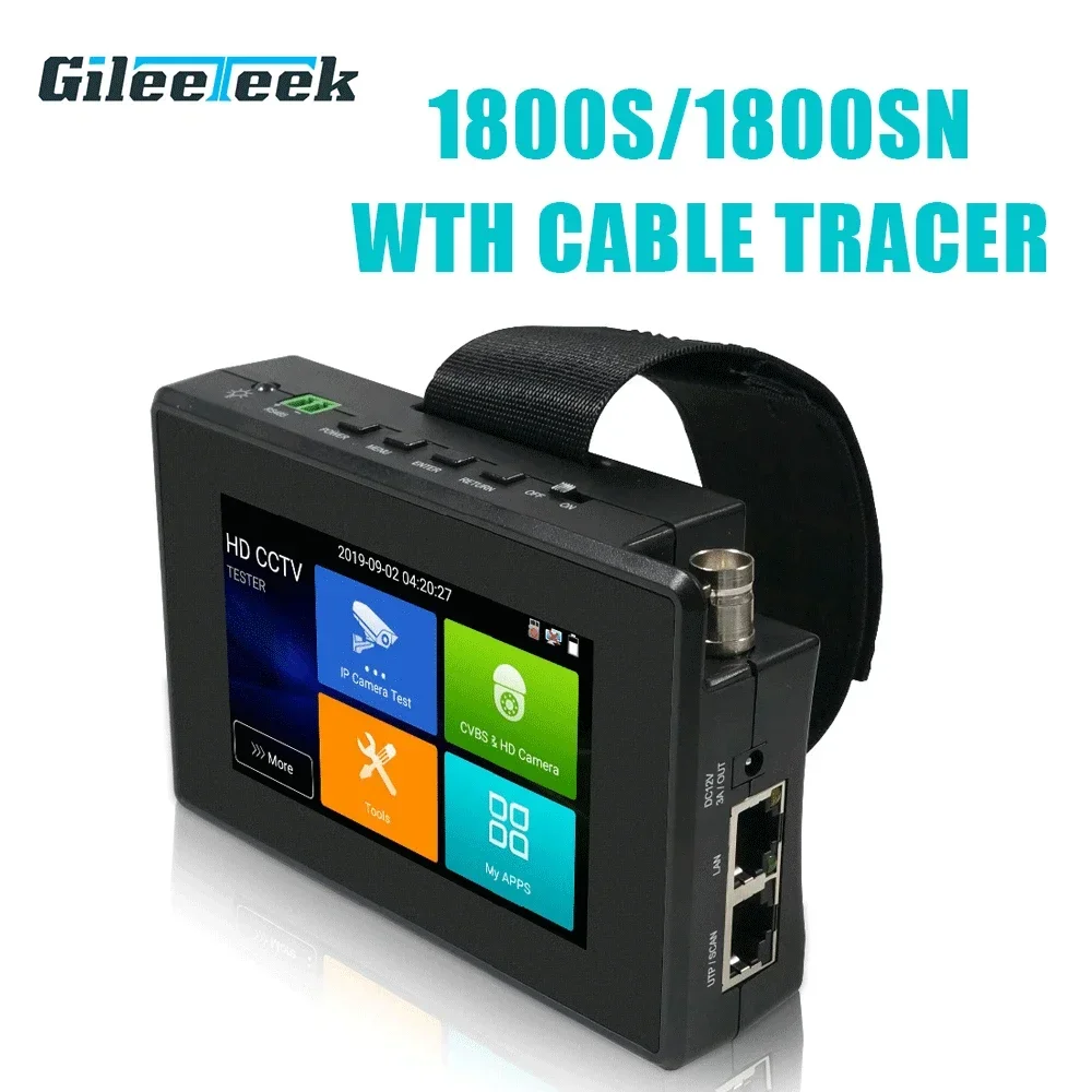 IPC-1800S/1800SN ADH CVBS Plus Update 8MP AHD TVI CVI CVBS HD 4.0 เครื่องทดสอบกล้องวงจรปิด 4 นิ้ว 4K H.265/H.264 เครื่องทดสอบกล้อง IP