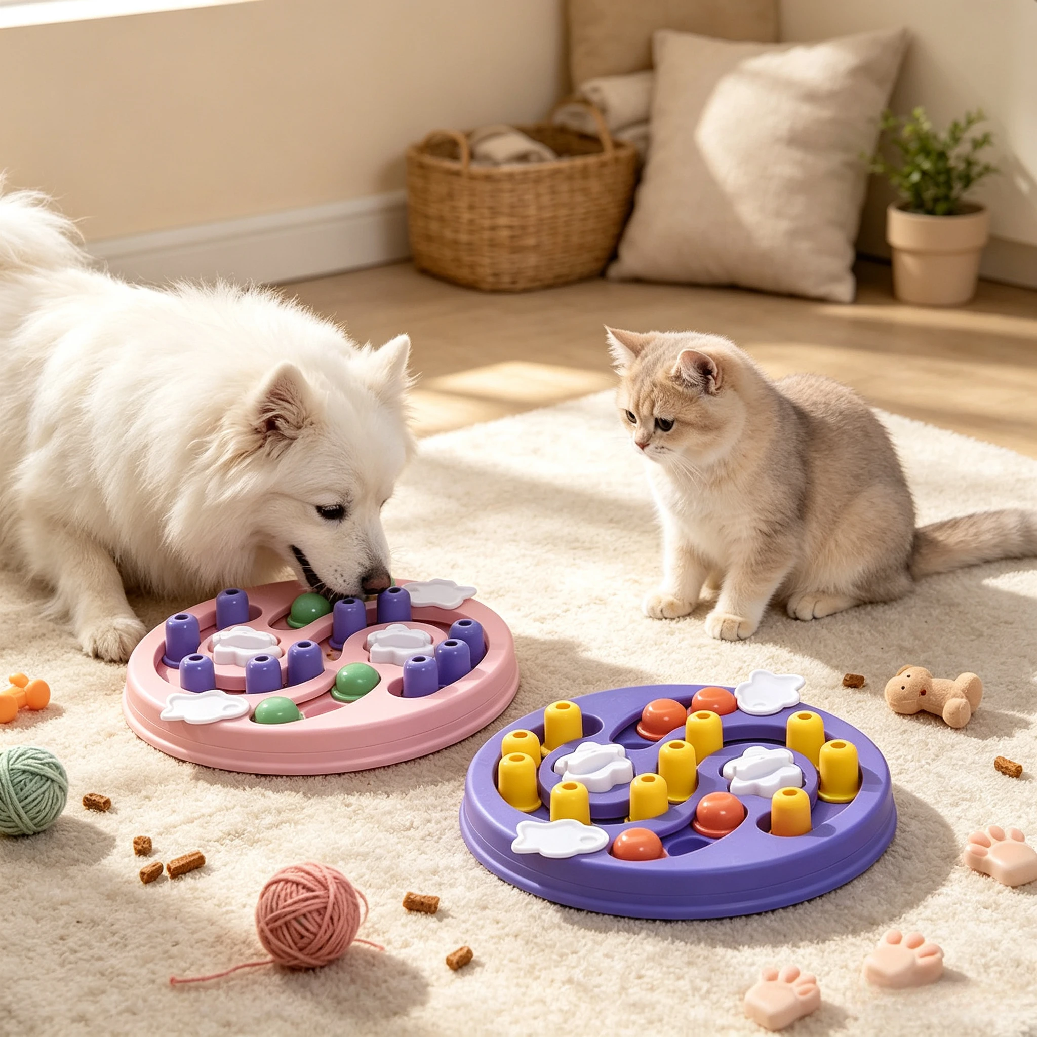 interactive-dog-puzzle-slow-feeder-food-dispenser-iq-training-toy-non-slip-feeding-bowl-for-puppies-cats-small-medium-dogs