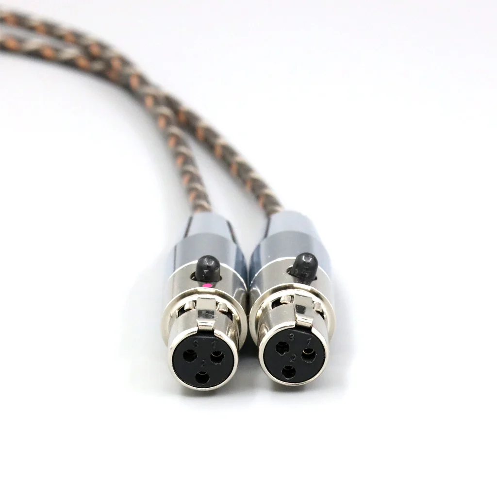 كابل سماعة أذن 7n OCC لـ Abyss AB 1266 Phi TC Dual Mini xlr 3 pin head(amame) TypeX 25AWG Litz 8882
