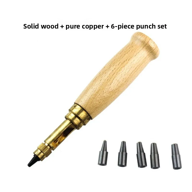 DIY Silent Belt Puncher Multi-Functional Leather Round Hole Punch Engraving Tool