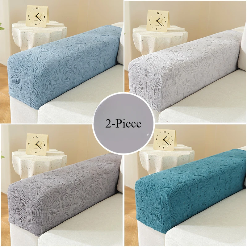 Jacquard Armrest Slipcover Stretch Chair Covers 2-Piece Armchair Sofa Covers, Single Couch Covers Furniture Protector for Living