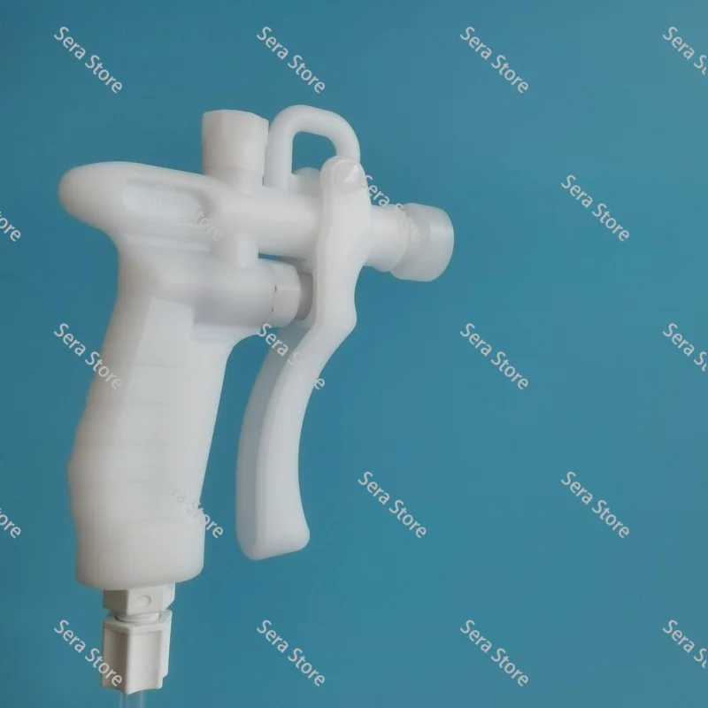 JHG-2W White Spray Gun PP Water Gun with PFA Spring Tube Set PP Air Gun with PTFE Tube Spring Expansion Tube