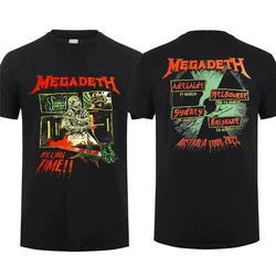 2024 Fashion Tees Men T Shirt Oversized Breathable So What Vintage Tracklist T-Shirt Black By Megadeths Graphic Streetwear S-4XL