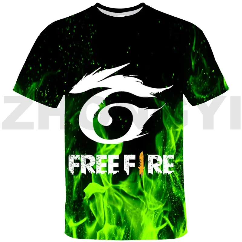 Classic Free Fire Game T Shirts for Men Clothing Tops Summer Parent-child Wear 3D Free Fire Garena Graphic T Shirts Short Tees