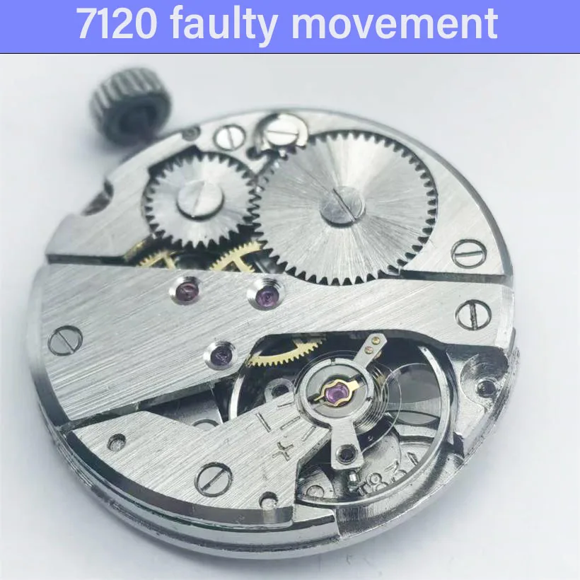 For Beginners Practice Repairing Watches Disassembling Researching Bad Movement 7120 No functional Old Movement Watch Accessorie