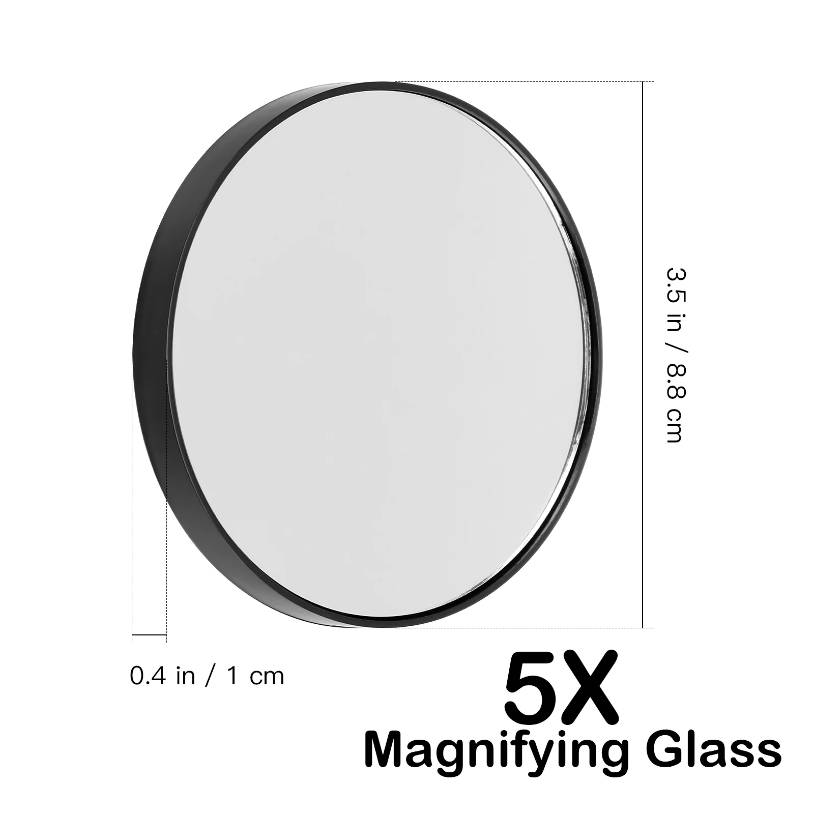 8 8cm Magnification Makeup Tool Pocket Mirror 10X Magnifying Glass Black Cup Toy Vintage Compact Round Miss Mugs