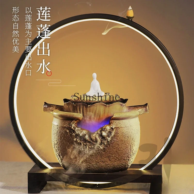 Creative home office decorations housewarming gifts reflux incense new Chinese desktop ornaments T*