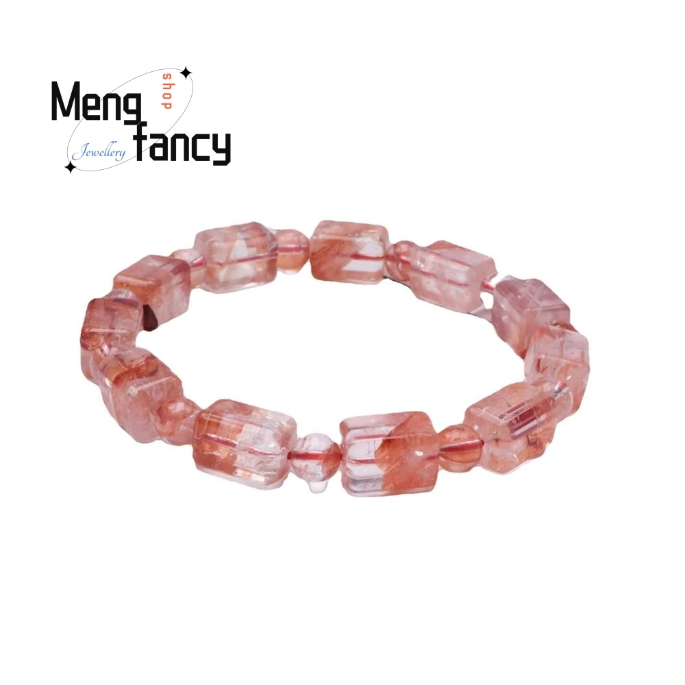 Natürliche rote Gummi blume Triple Loop einfache elegante hochwertige Armband sexy junge Mädchen Luxus Mode edlen Schmuck Weihnachts geschenke