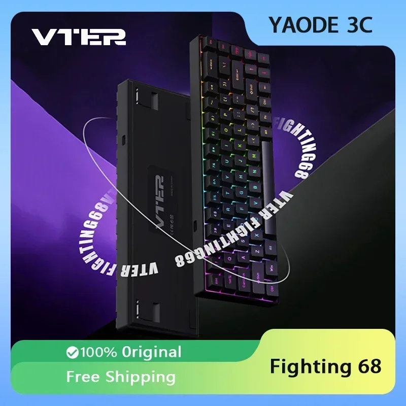 Feker Fighting68 Magnetic Switch Mechanical Keyboard 8K Wired Gaming Keyboard Custom Hot Swap Valorant Gamer Accessories