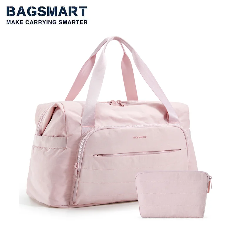 Bagsmart-トラベルダッフルバッグ、ハンドベンダーパドルバッグ、検査承認済み、ビジネス環境、ラップトップバッグ、15.6インチに大きな運ぶ、42l