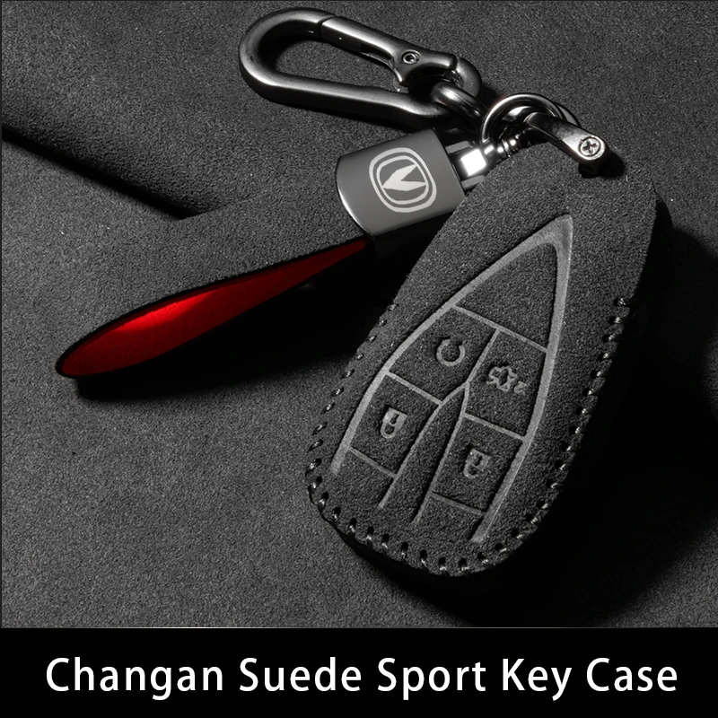 Sport Suede Leather Car Remote Key Case Cover For Changan CS35 Plus CS55 PLUS CS75 PLUS Eado UNI-T X5 X7 EV 2019 2020 2020 Car