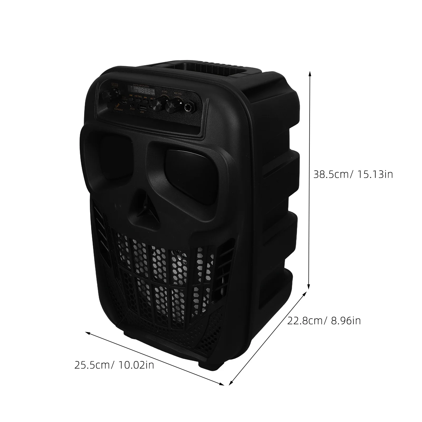 مكبر صوت كاريوكي محمول مقاس 8 بوصة، أضواء LED، ميكروفون صوت كبير، حفلات خارجية، تجمعات عائلية، موسيقى