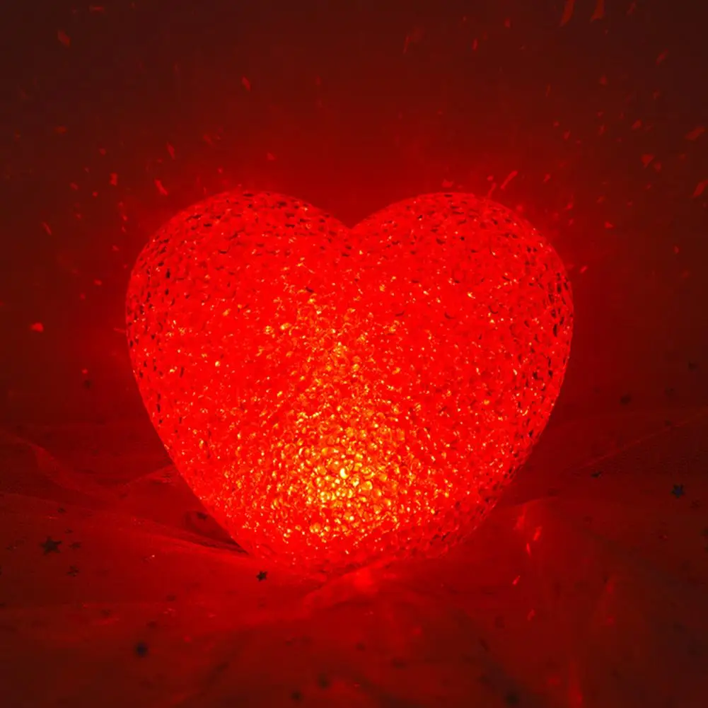 Love Heart Lamp Soft Lighting Indoor LED Lamp Creative Shape Valentine\'s Day Love Heart LED Bedside Lamp Decor Decorative