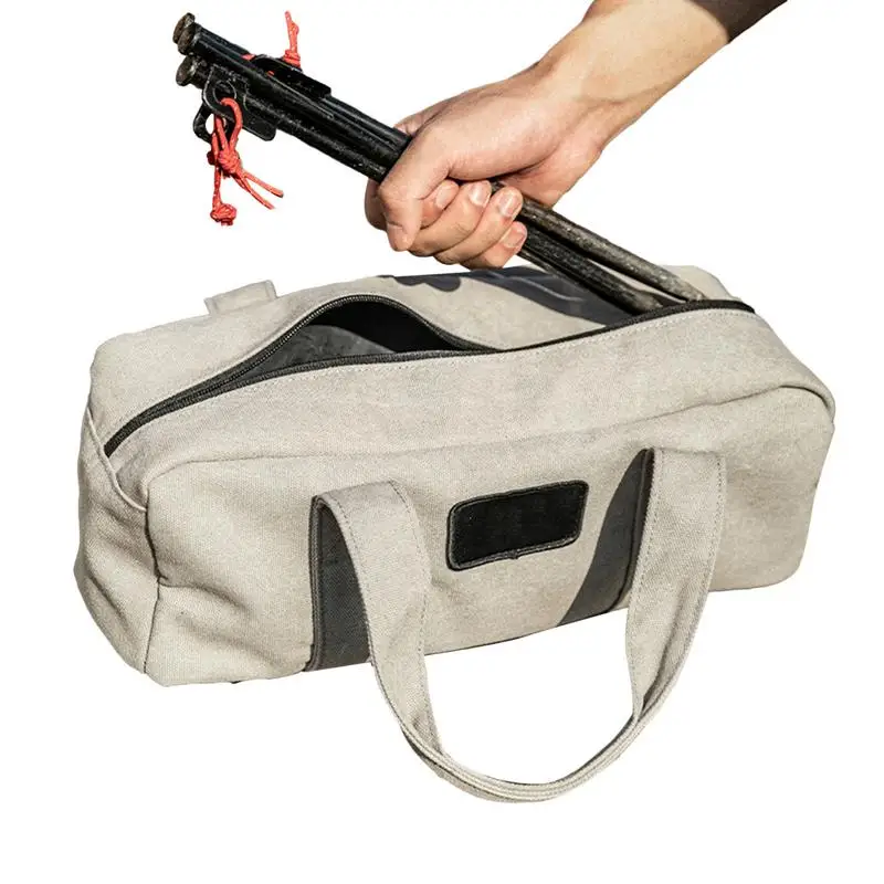 

Outdoor Camping Tent Stakes Storage Bag Tent Pegs Pouch Portable Miscellaneous Bag Waterproof Travel Hiking Picnic Handbag
