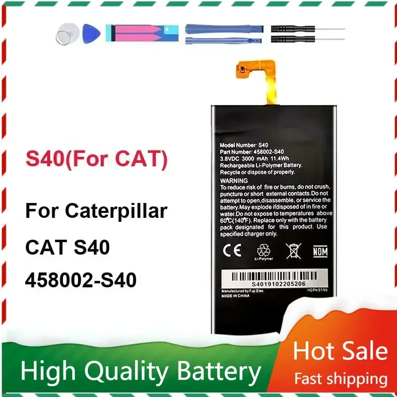 

Replacement Battery 3000Mah For CAT S40 458002-S40 Mobile Phone