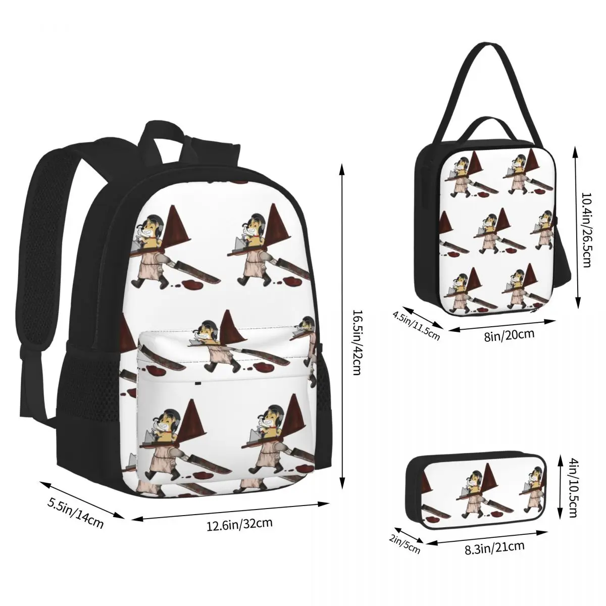 Silent Hill 2 True Ending Backpacks Students Bookbag School Bags Rucksack Lunch Bag Pen Bag Three-Piece Set