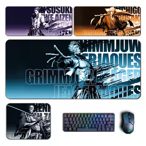 Anime Bleach Mouse Pad Grimmjow Aizen Ichigo Kenpachi Rukia Manga Large MousePad Keyboard Pad PC Gaming Accessories Desk Mat