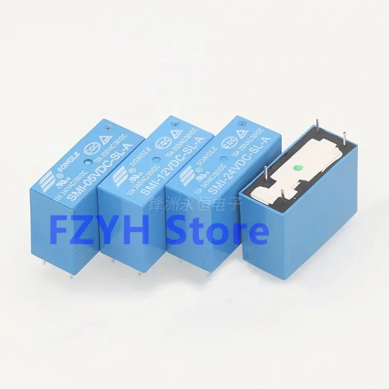 25pcs   SMI- 05V 12V 24VDC -SL-2C SMI-05VDC-SL-A SMI-12VDC-SL-C SMI-24VDC-SL-2C 10A 4/5/8PIN 5V 12V 24V power relay