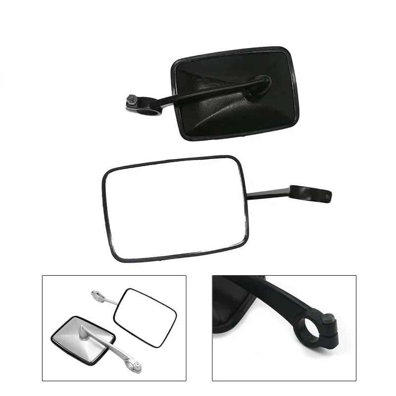 Motorcycle Rear Mirror Modification Large Field View Side Reversing Mirror Motorbike Aluminum Alloy Rectangular Rearview Mirror