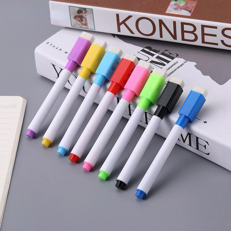 8 Colors: Erasable Magnetic Whiteboard Marker, Blackboard Marker, Office, School Art Marker, Stationery