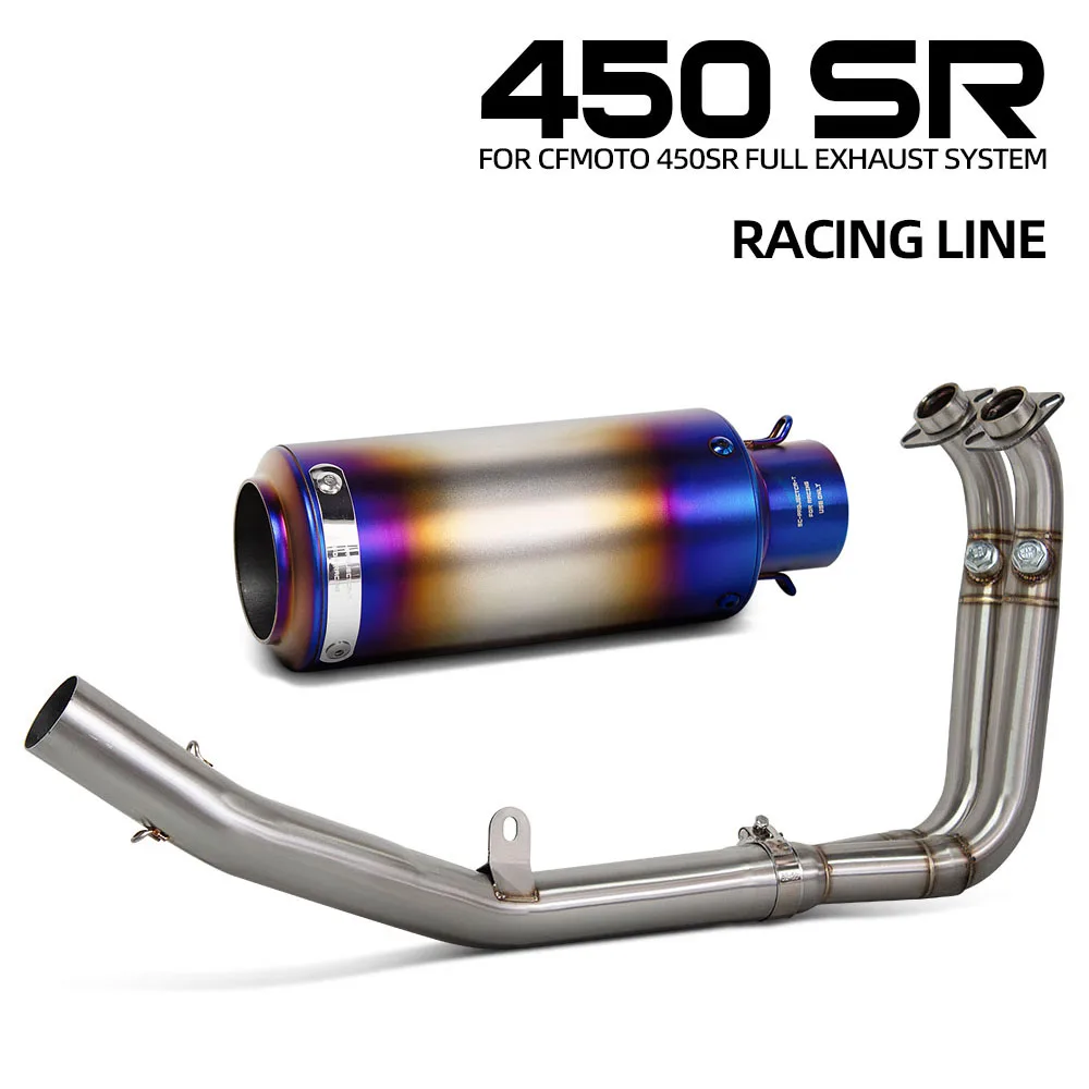 

450NK Exhaust System For CFMOTO 450SR 450SS 450NK 450 SR/SS/NK 2022-2026 Motorcycle Exhaust muffler streetbike escape manifold