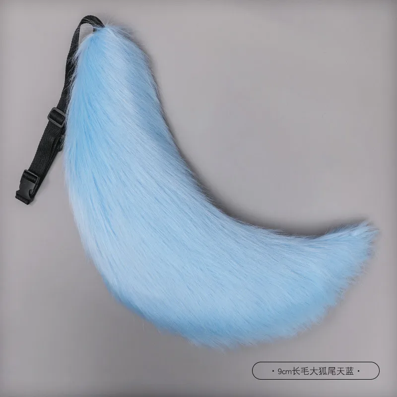 เซ็กซี่ Fox Tail เข็มขัดปรับ Fox Tail อะนิเมะคอสเพลย์อุปกรณ์เสริม Kawaii Faux ขนหางหมาป่าสาวฮาโลวีนเล่นบทบาท props