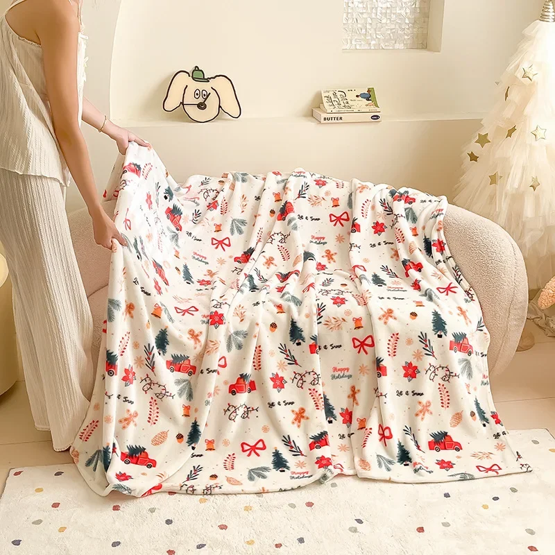Weihnachten Rot Winter Decke Abdeckung Weiche Flanell Decke Korallen Samt Sofa Decke Multifunktionale Universal Dicke Nickerchen Decken