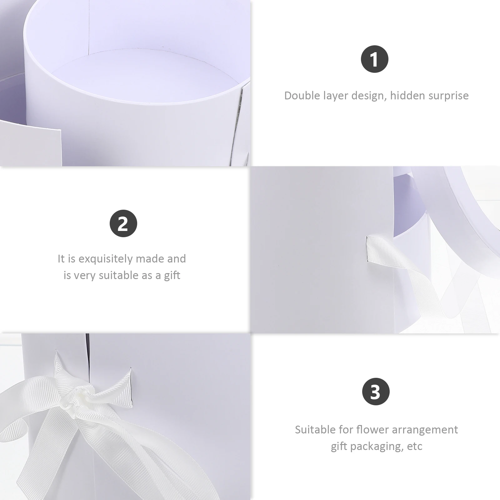 

Creative Flower Gift Box For Fresh Roses Carnations Flower Arrangement Storage Container Wedding Home Decorative Packing Case