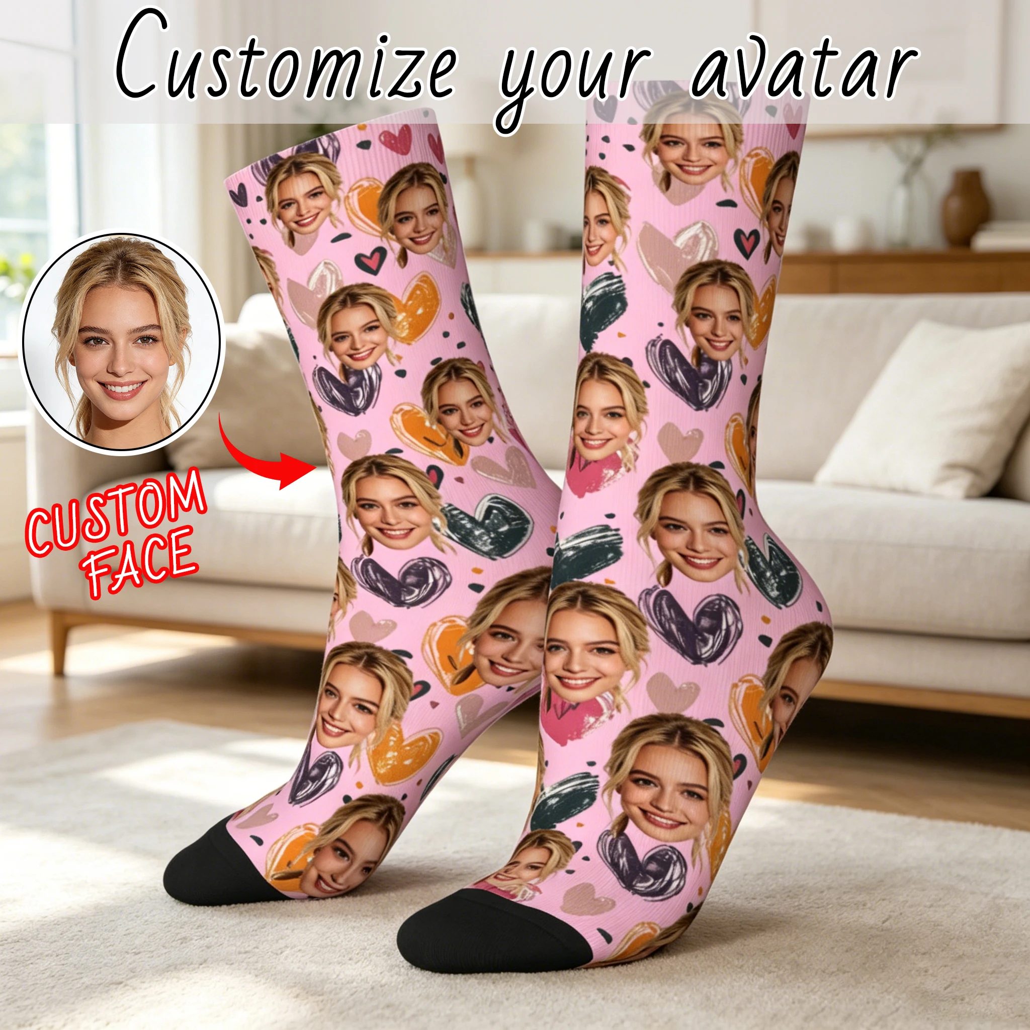 

Custom avatar socks for men and women custom photo socks personalized picture socks photo socks personalized gifts