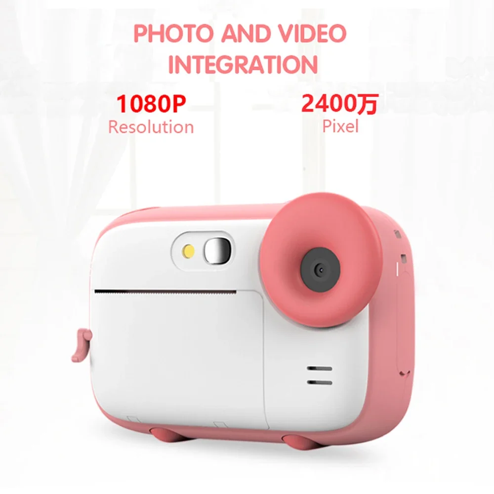 Children's Instantane Camera Toy For Kids Grils Instant Print Camera Digital Video Camera With Print Thermal Photo Paper