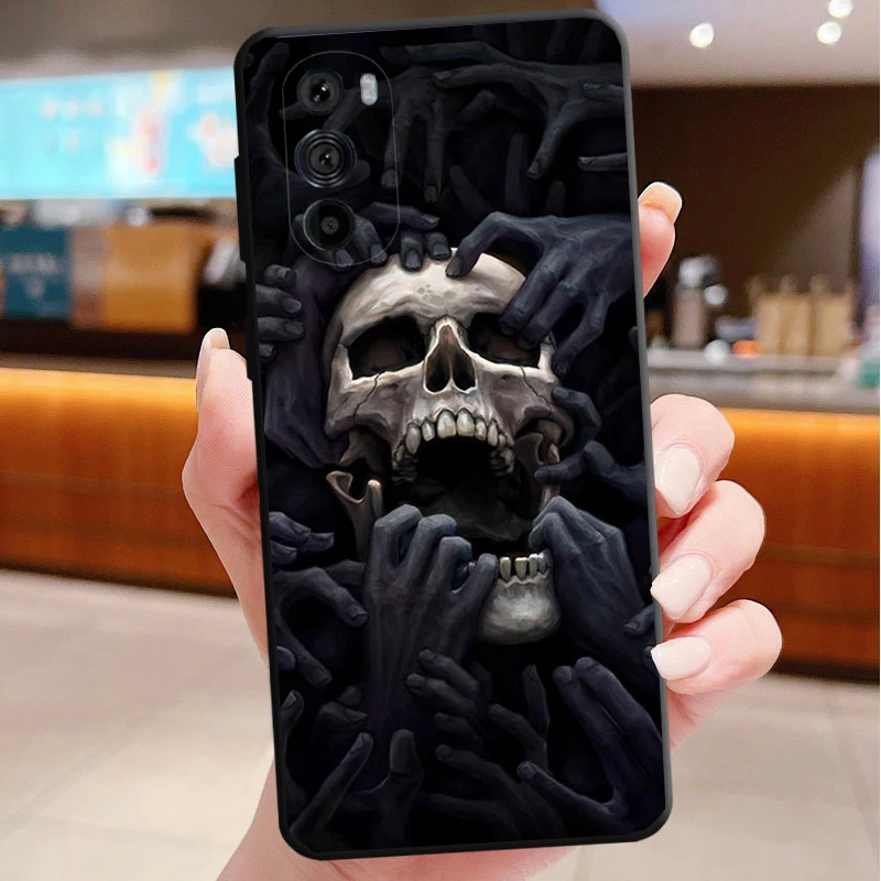 

Phone Case For Motorola Edge 50 40 Pro 60 50 40 30 Ultra Neo Fusion Moto G Play G Stylus G Power G Skull Art
