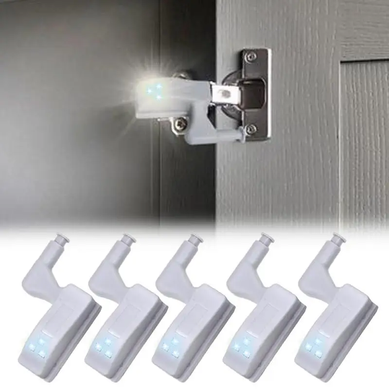 Hinge LED Light 10PCS Hinge Light LED Hinge Sensor Lights Bright 3 LED Beads Cupboard Hinge LED Light Efficient Night Lights For