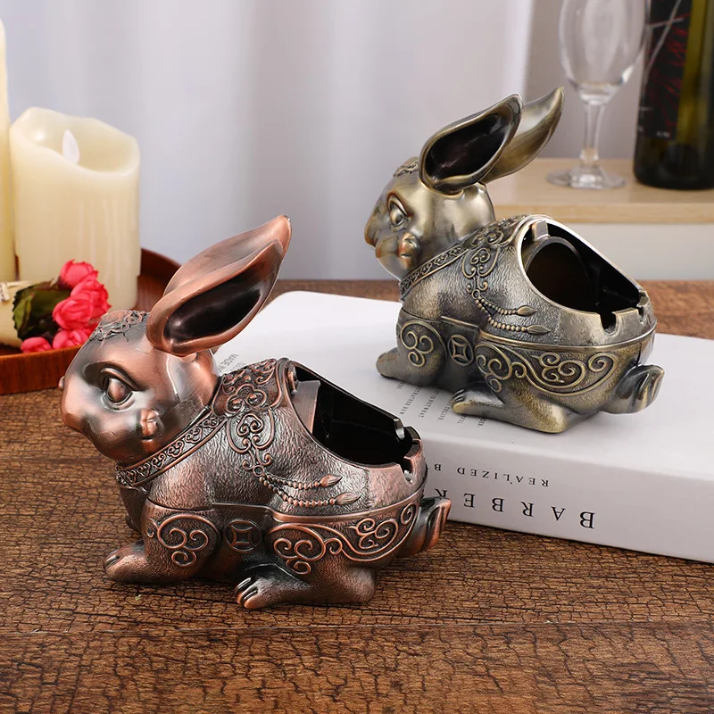 

Creative Bull Pattern Bronze Ashtray New Fashion Smoke Tray Practical Home Decor Durable Elegant Household Use