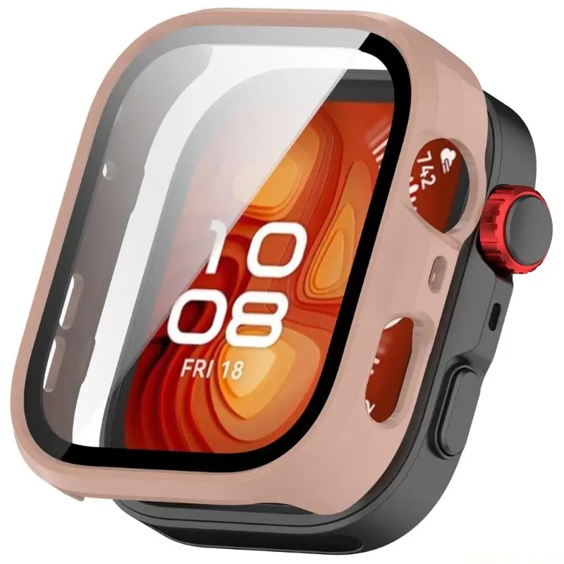 M5TD Very Thin Mixed Guard Case with Hardened Glass Display Cover & Accuracy Cut Designs for watch fit 4