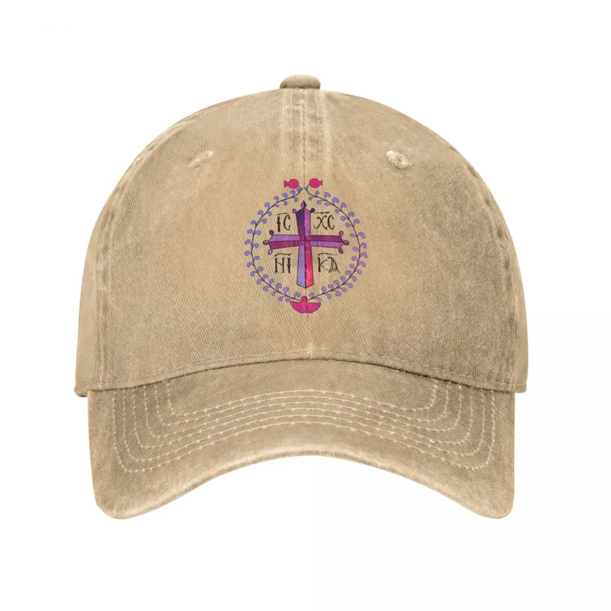 Casual IC XC NIKA Christogramme Jesus Christ Is Winner Baseball Caps Unisex Style Distressed Washed Sun Cap Golf Hats Cap