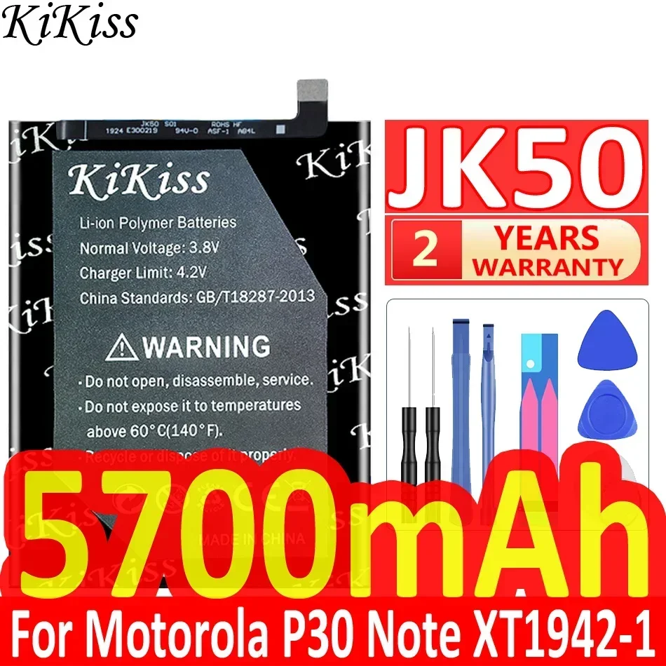 Battery JK 50 5700mah For Motorola MOTO G7 Power XT1955 XT1942-1 Z3 XT1941P30 P30 Note JK50 + TOOLS