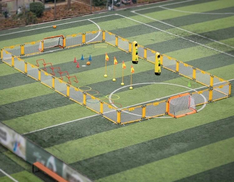 Mini valla de aislamiento de jaula de juego de campo de fútbol, valla de entrenamiento inflable para jardín de infantes