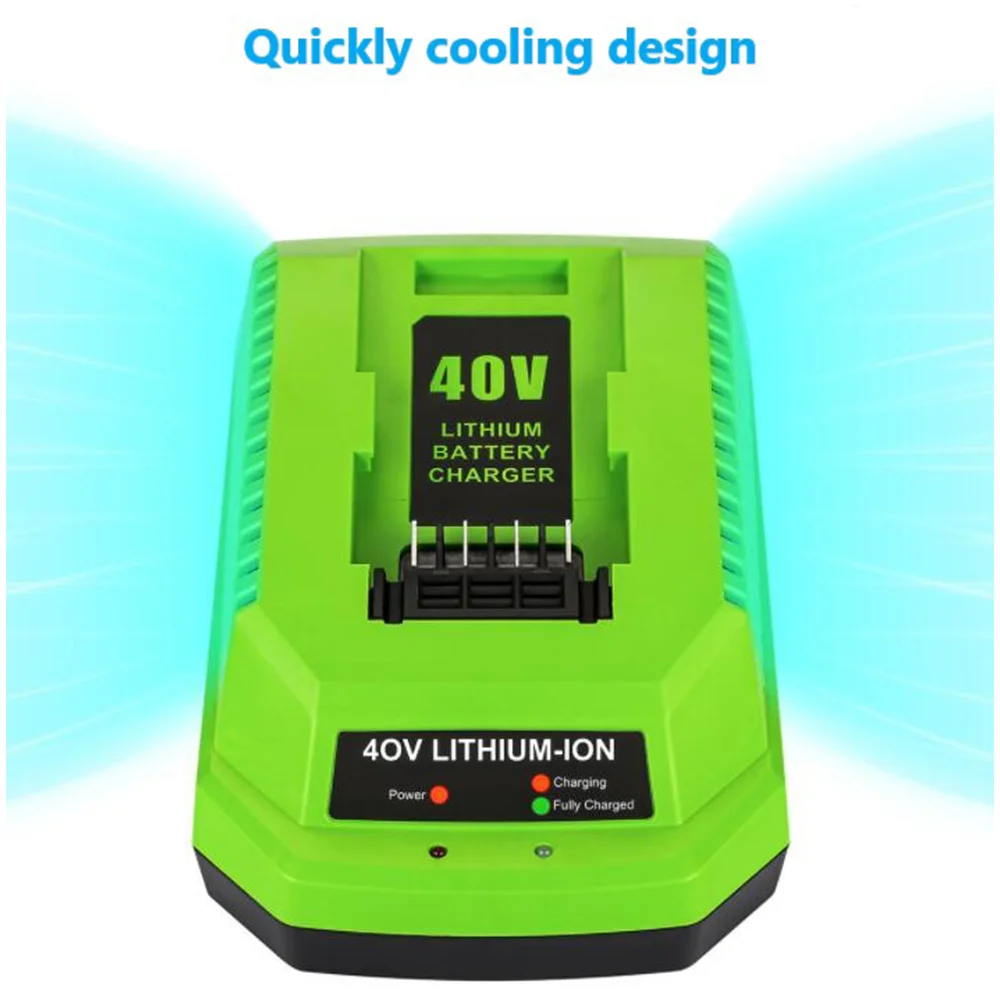 40V Lithium Battery Charger for GreenWorks 29482 G-MAX 40V Li-Ion Battery 29472 29482 29652 G40825 EU Plug