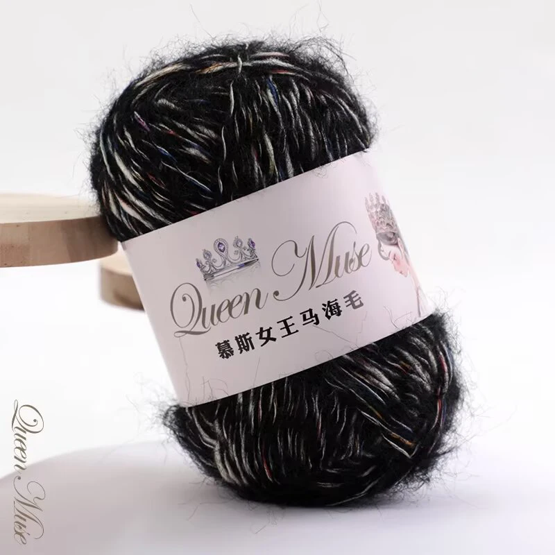 50 جرام/لفة الموهير غزل الصوف اضافية لينة الدافئة الشعر الطويل غرامة الطفل الصوف غزل الكروشيه للحياكة اليدوية وشاح قبعة سترة معطف