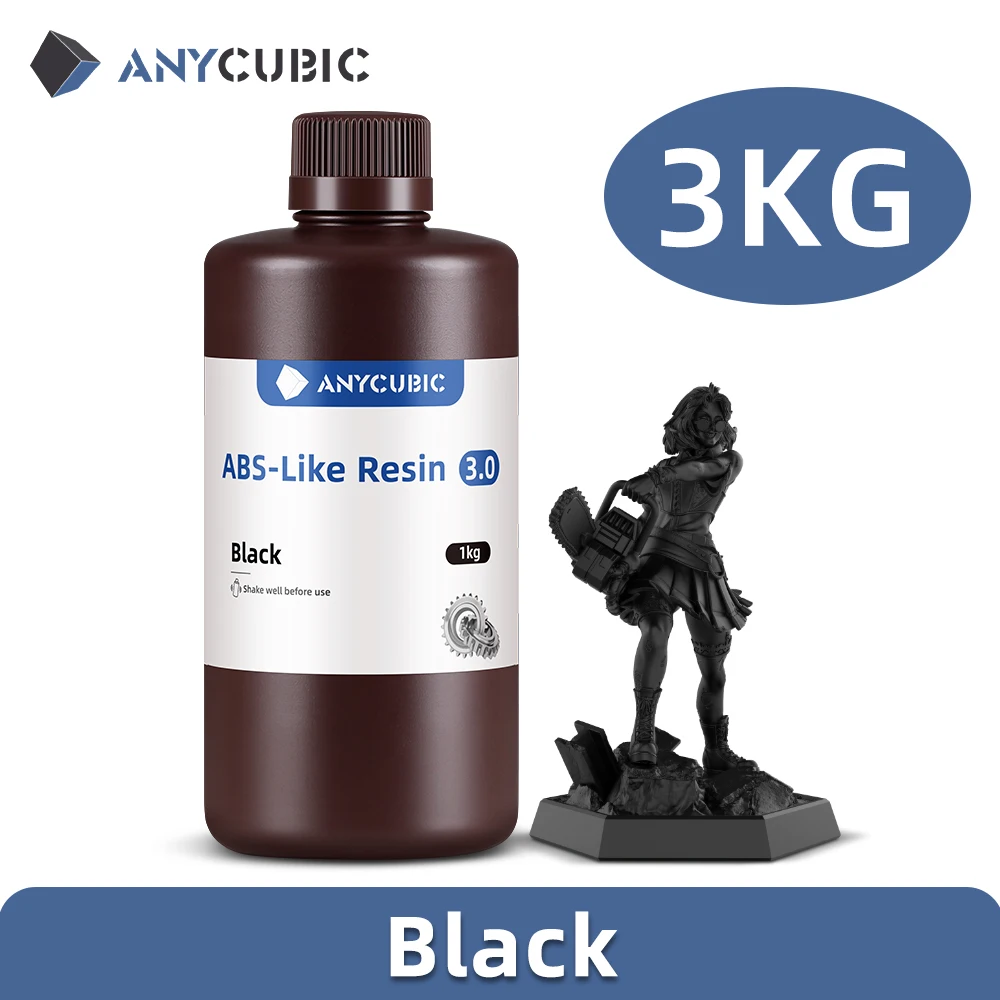 ANYCUBIC Nieuwste ABS-achtige hars 3.0 voor LCD 3D-printer Hogere nauwkeurigheid Zeer veerkrachtig met lagere krimpsnelheid Minimale geur