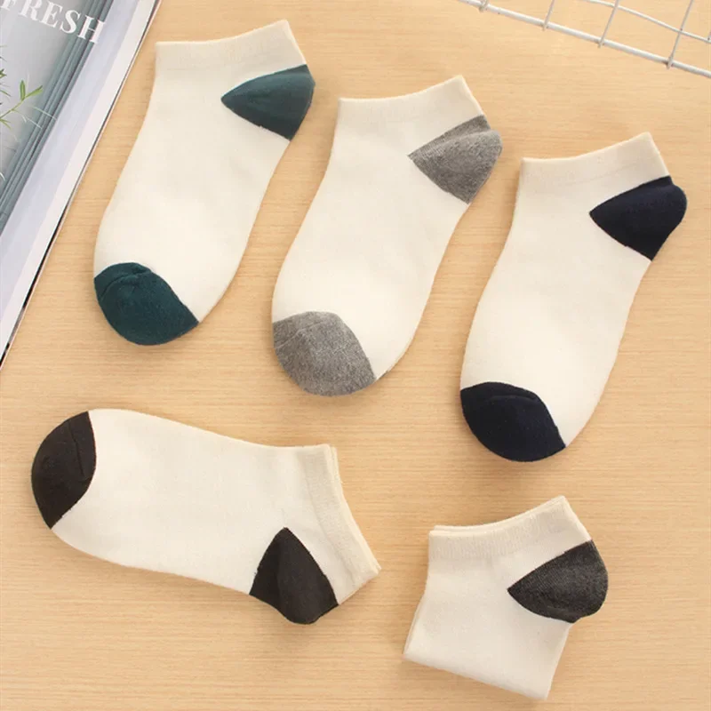 Men's Simple Color Block Liner Anklets Socks, Comfy Breathable Soft Sweat Absorbent Socks For Men's Outdoor