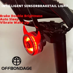 OFFBONDAGE Bicycle Smart Sensing Brake Tail Light LED USB Rechargeable MTB Road Bike High Cycling Light Cycling Accessories