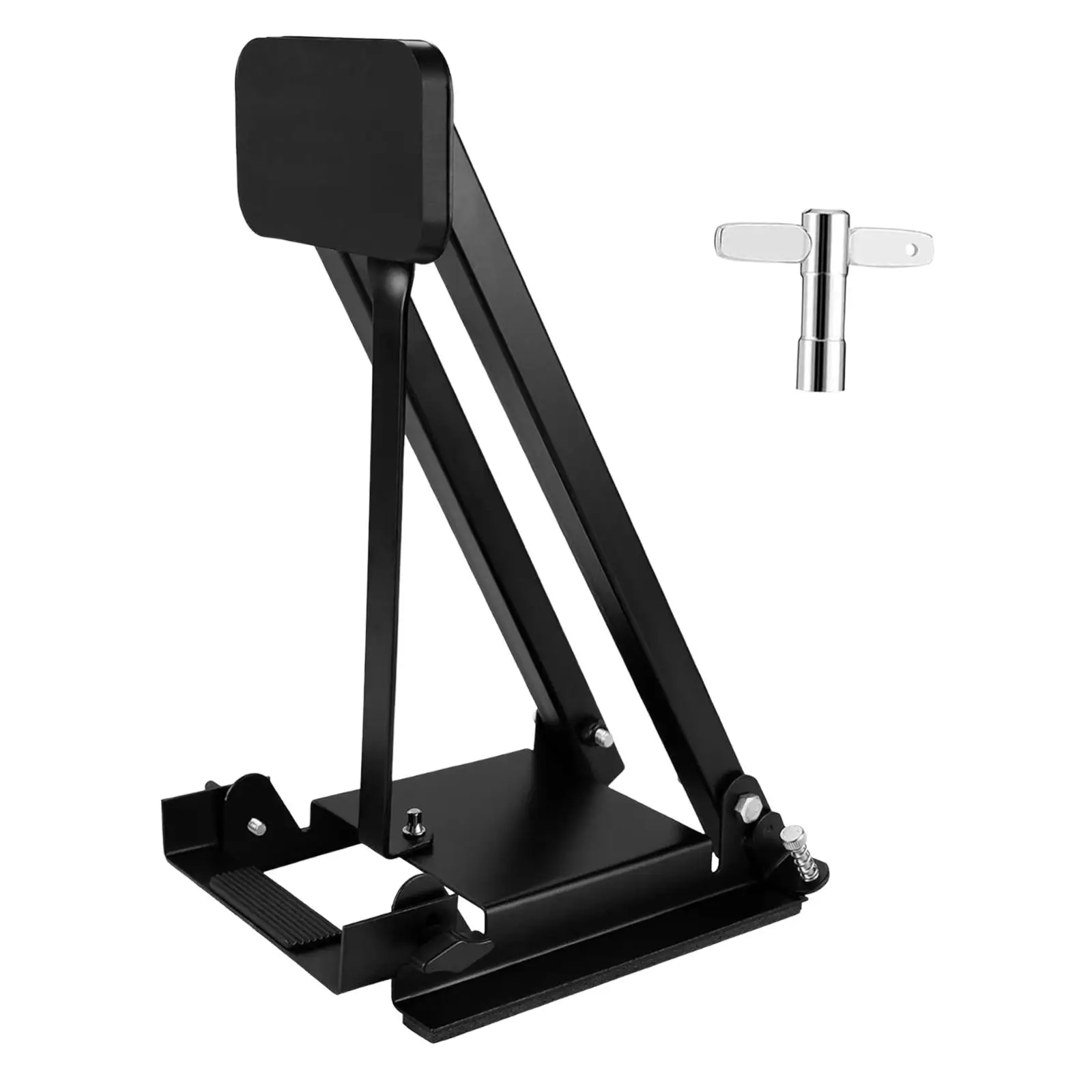 Bass Drum Practicing Pad Percussion Parts Foldable Compact Size Resuable Sturdy Professional High Density Rubber for Training