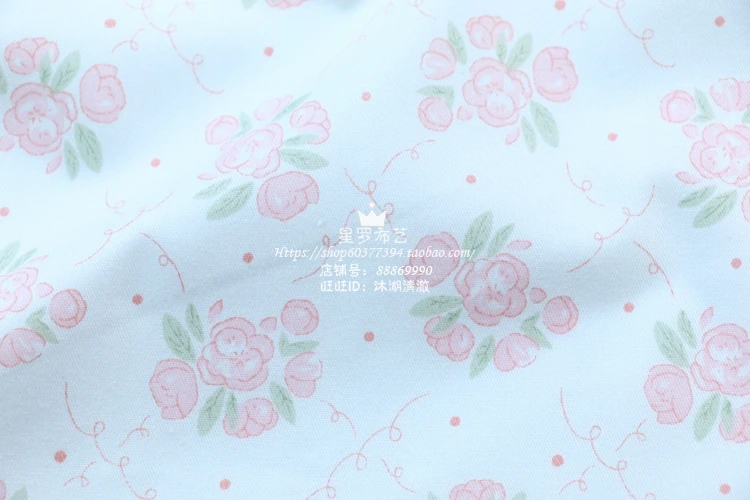160x50 سنتيمتر الوردي الأزهار نسيج القطن حك للفتيات فساتين الملابس النسيج ، 100% مادة القطن القماش