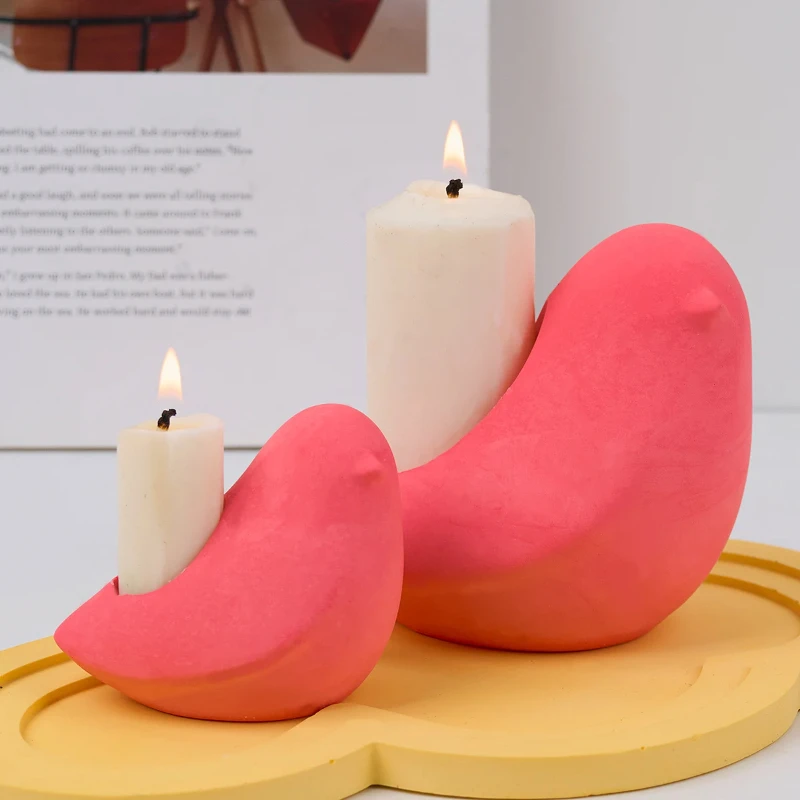 

3D силиконовая форма для животных, милый птичий подсвечник, сделай сам, бетонная смола, ремесленный подсвечник, гипсовый орнамент, изготовление домашнего декора