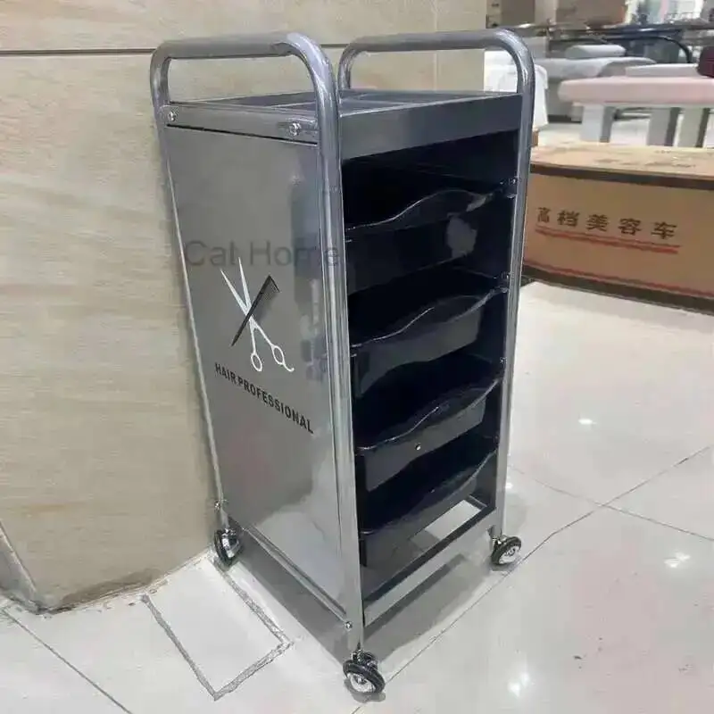 

Тележки для салона, тележка, складная маникюрная мебель, колеса, многофункциональная косметическая коробка для макияжа, станции для волос, косметологические ногти