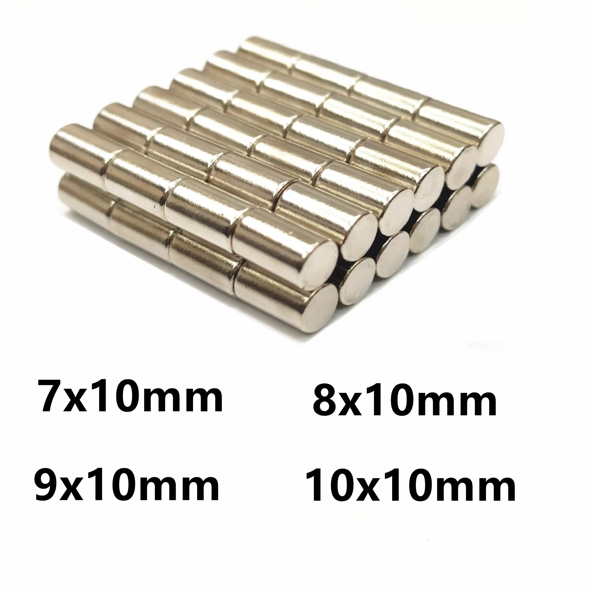 

10 20 50PCS/LOT NdFeB Magnet 7*10 8*10 9*10 10*10 N35 Cylinder MAGNET 7x10 8x10 9x10 10x10 Round Neodymium Magnetic Material